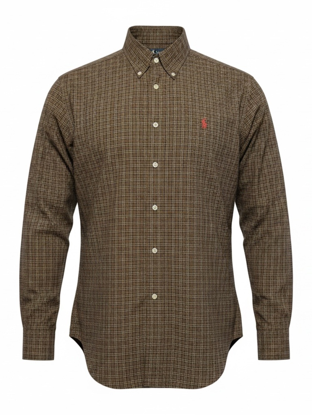 Ralph Lauren Classic 90s y2k style Plaid Button-Down Shirt Small embroidered